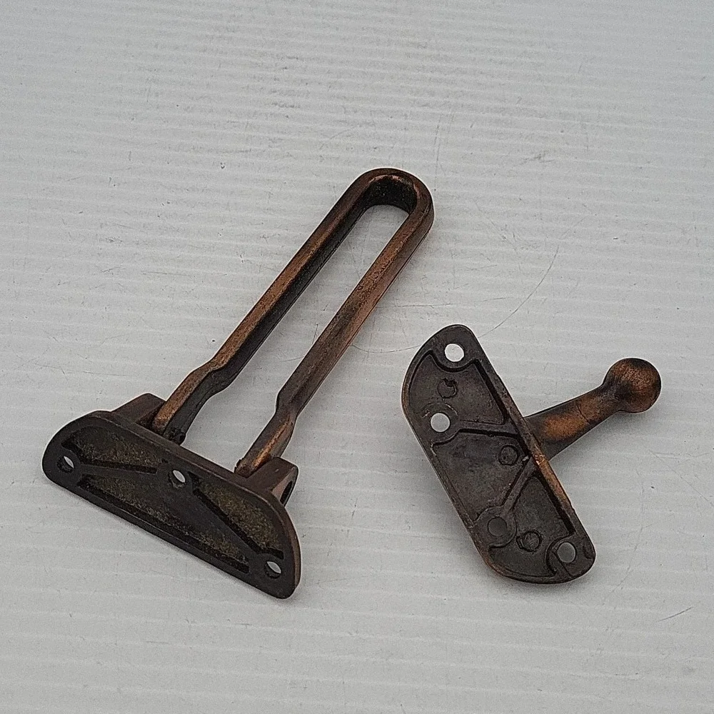 Security Door Latch Swing Bar Lock Clasp Copper‎ Finish